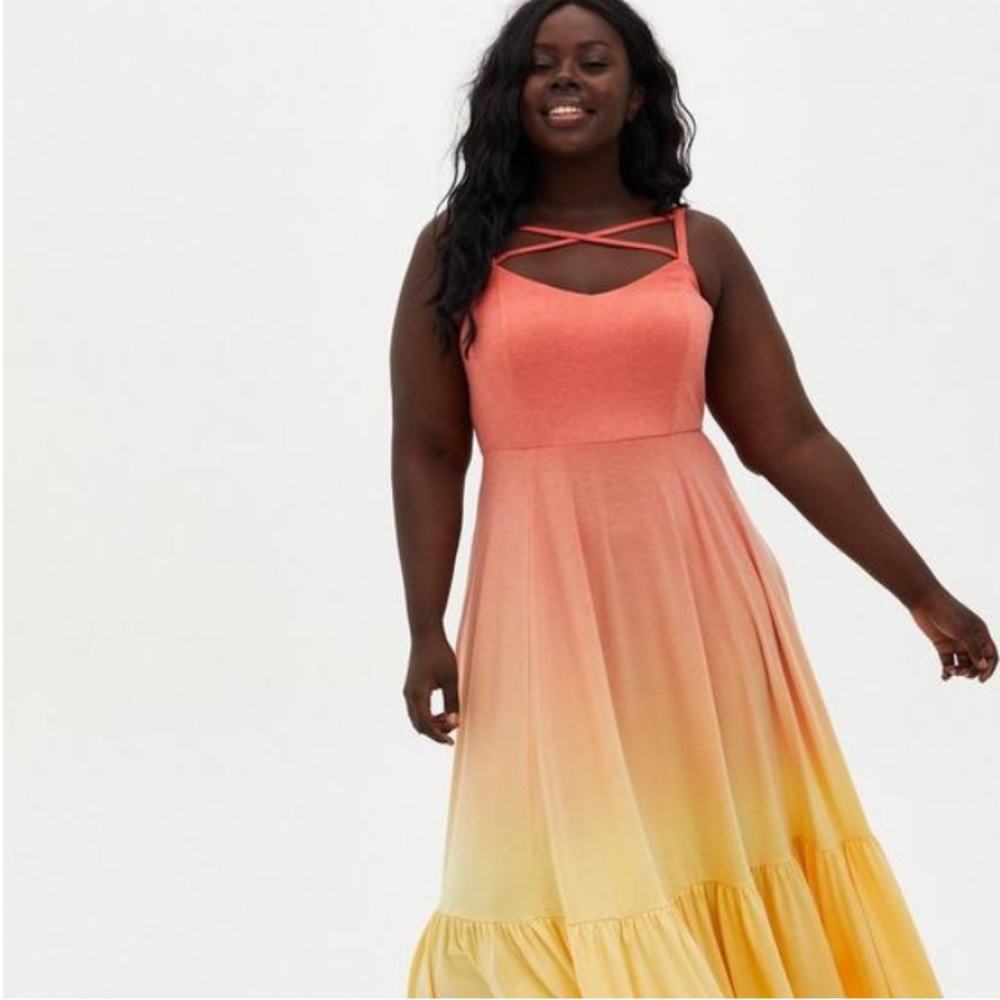 Torrid Maxi Jersey Tiered Strappy Dress. Size 2. New With Tags.